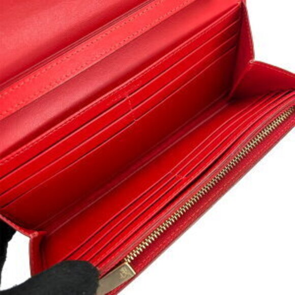 Christian Louboutin bifold long wallet red leather macaron - Picture 3 of 8